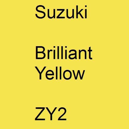 Suzuki, Brilliant Yellow, ZY2.